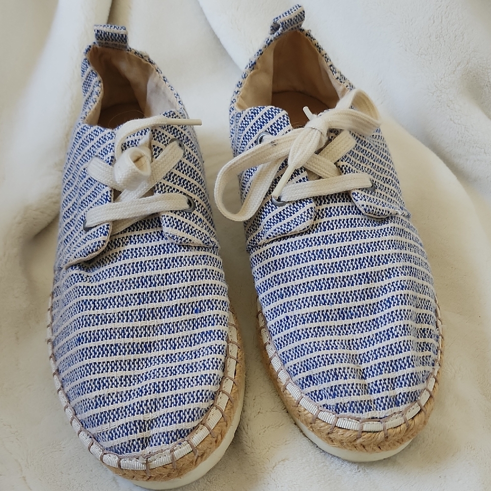 Universal Thread Blue and White Striped Espadrille Sneakers